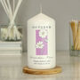 Personalised Birth Flower Pillar Candle, thumbnail 10 of 12