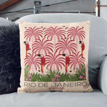 Rio De Janeiro Tropical Parrot Cushion Cover, 9 of 12