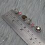 Smoky Quartz, Moonstone, And Jade Silver Earrings, thumbnail 5 of 5