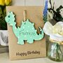 Personalised Dinosaur Keepsake Birthday Card, thumbnail 4 of 6