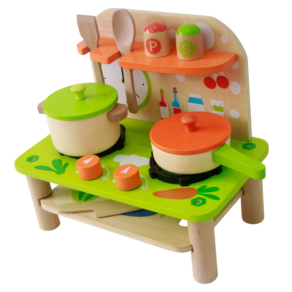 wooden cooking toy