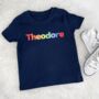 Rainbow Bubble Personalised Kids T Shirt, thumbnail 1 of 3
