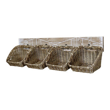 Manzat Set Of Four Wall Basket Rack, 2 of 4