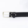 Handmade Black Leather Belt Men's English Leather 35mm Wide, thumbnail 5 of 10