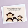 'Monkeys' 1st Birthday Or Mothers Day As My Mummy Card, thumbnail 4 of 5
