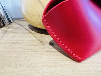 Personalised Red Leather Glasses Case, 4 of 12