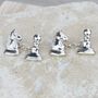 Knight Takes Pawn Chess Cufflinks, thumbnail 1 of 3
