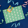 Scandi Disco Green Gift Wrap And Tags, thumbnail 3 of 4