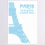 Personalised Paris Print, thumbnail 3 of 5