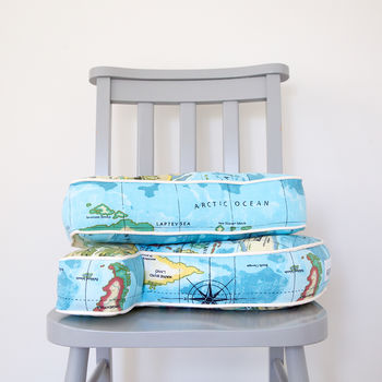 Personalised Map Print Letter Cushion, 3 of 5