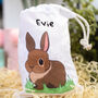 Personalised Rabbit Easter Egg Hunt Drawstring Bag, thumbnail 1 of 7