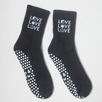 Triple Love' Pilates Grip Socks, 2 of 3