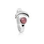 Adjustable October Healing Birthstone Ring In Sterling Silver Pink Tourmaline, thumbnail 1 of 2