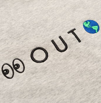 'Look Out, World' Embroidered Children's Sweatshirt, 4 of 11