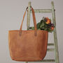 Personalised Leather Tote Shopper Bag, thumbnail 3 of 8
