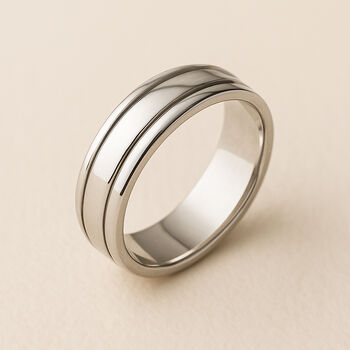 Personalised Slim Sterling Silver Spinner Ring, 11 of 12