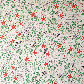 Christmas Floral Wrapping Paper, 6 of 8