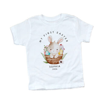 My First Easter Bunny Bodysuit With Name, 3 of 12