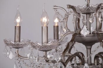 Antique French Chandelier In Silver Six Branches, 2 of 3