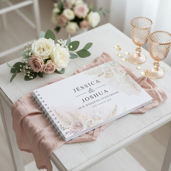 Blush Flowers Wedding Card Post Box, 4 of 5