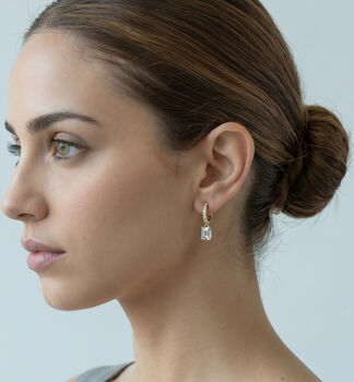 Shikaku 18 K Gold Plated Stone Earrings, 4 of 6