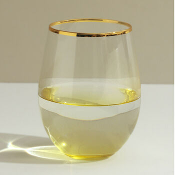 G Decor Set Of Four Lazaro Yellow Ombre Tumbler Glasses, 4 of 5