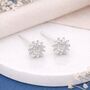 Sterling Silver Chrysanthemum Flower Stud Earrings – 8mm, thumbnail 3 of 8