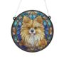 Pomeranian Stained Glass Effect Suncatcher, thumbnail 3 of 5