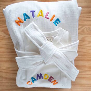 Mummy And Baby Dressing Gown And Romper Personalised Gift Set, 4 of 11