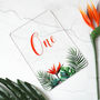 Tropical Hothouse Wedding Table Number, thumbnail 2 of 4