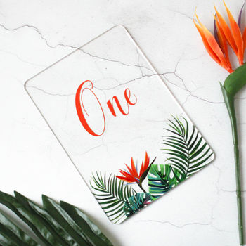 Tropical Hothouse Wedding Table Number, 2 of 4