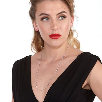 Double Layer Drop Necklace With Toggle, 7 of 12