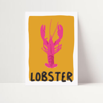 Lobster Illustrated Kitchen Art Print, 2 of 5