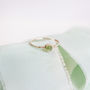 Avalon Ring // Green Tourmaline And Gold Stacking Ring, thumbnail 2 of 4