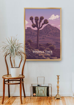 Joshua Tree National Park USA Travel Poster Art Print, 5 of 8