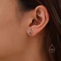 Mismatched Zebra And Giraffe Stud Earrings In Sterling Silver, thumbnail 3 of 11