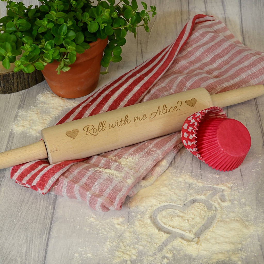 Personalised Rolling Pin 'Roll With Me' By Perfect Personalised Gifts