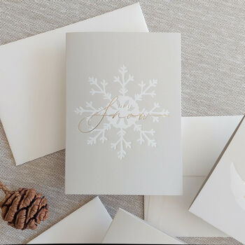 'Let It Snow' White And Gold Foil, 2 of 4