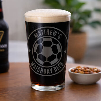 Personalised Football Badge Pint Glass, 2 of 8