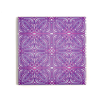 Pink Purple Geometric Rhododendron Flower Tiles, 7 of 12