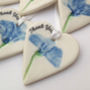 10 Personalised Wedding Favours Hanging Hearts, thumbnail 1 of 5