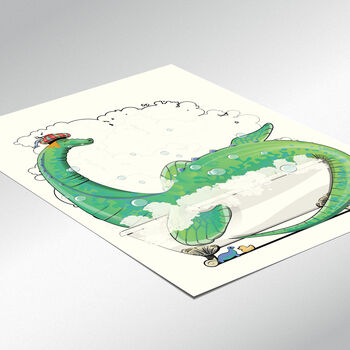 Loch Ness Monster In The Bath Poster, 2 of 7
