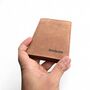 Tan Hunter Leather Wallet Personalised Zipper Gift For Him, thumbnail 1 of 8