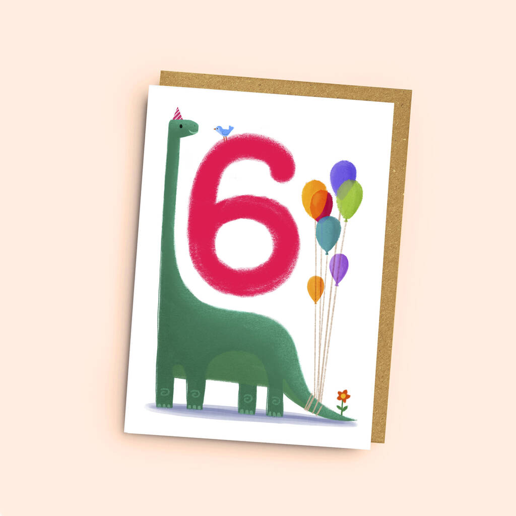 Age Six Birthday Card By Jade Fisher | notonthehighstreet.com