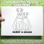 Custom Bingley Terrier Dog Outline Portrait With Flowers, thumbnail 7 of 9