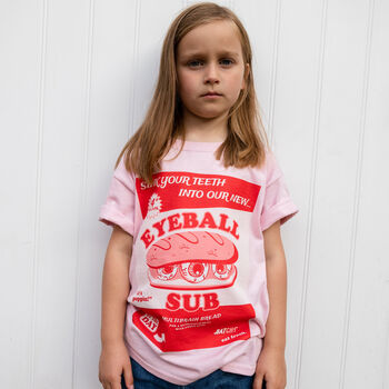Eyeball Sub Girls' Slogan T Shirt, 3 of 4
