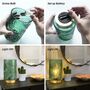 Green Decorative Cordless Table Lamp With Timer, thumbnail 7 of 8