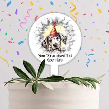 Personalised Dalmatian Birthday Break Through Dog, 4 of 8