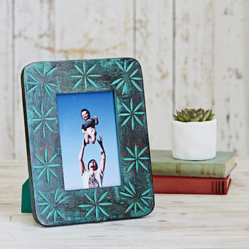 Varsha Handcrafted Wooden 6x4 Photo Frame, 2 of 6