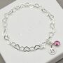 Sterling Silver 18th Bracelet With Birthstone, thumbnail 1 of 3